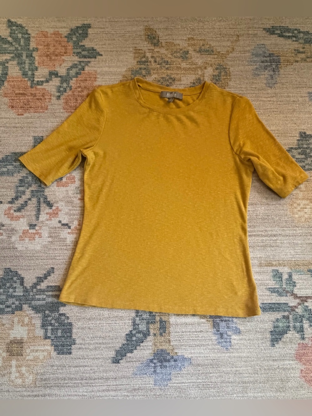Cheery & Comfy Marled Half Sleeve Crew Neck (Goldenrod/Mustard)